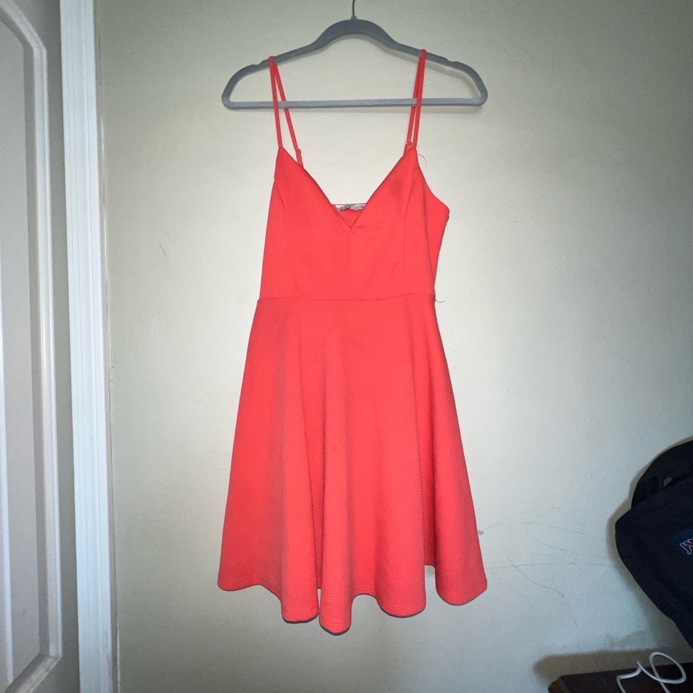 Coral Skater Dress